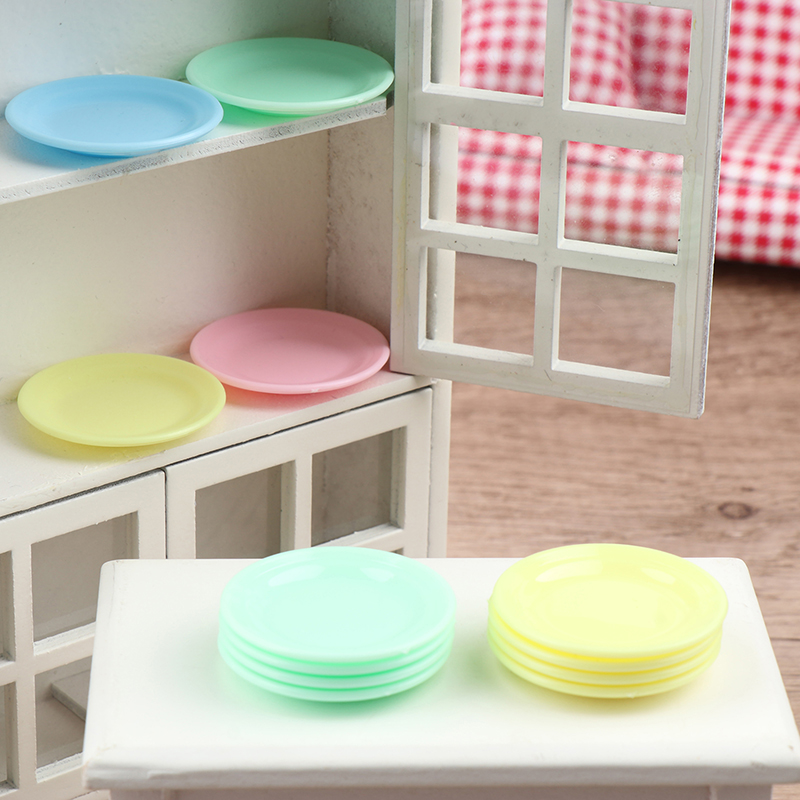 Kids Toys Kitchen - 5 Stück Puppenhaus Mini Food Teller