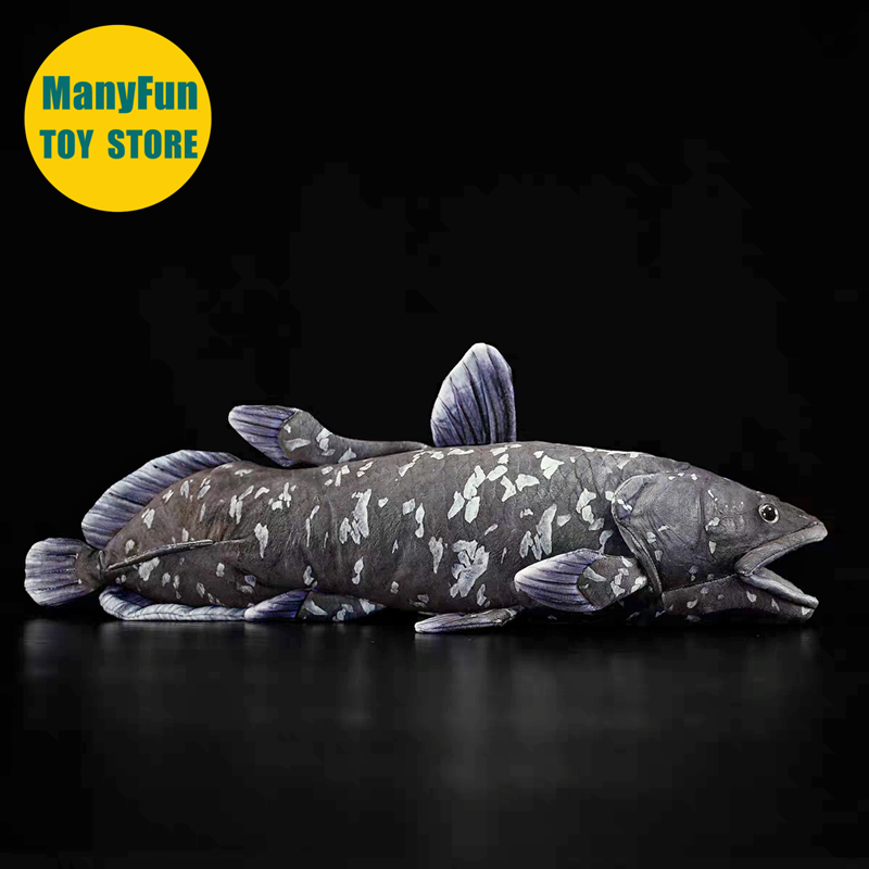 Kids Toys Unique - Realistisches Coelacanth-Plüschtier – Living Fossil Stofftier,
