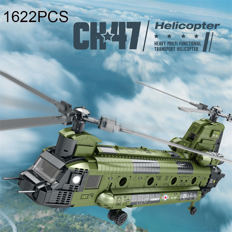 Kids Toys Helicopter - 1622pcs CH-47 Chinook Transport flugzeug Bausteine