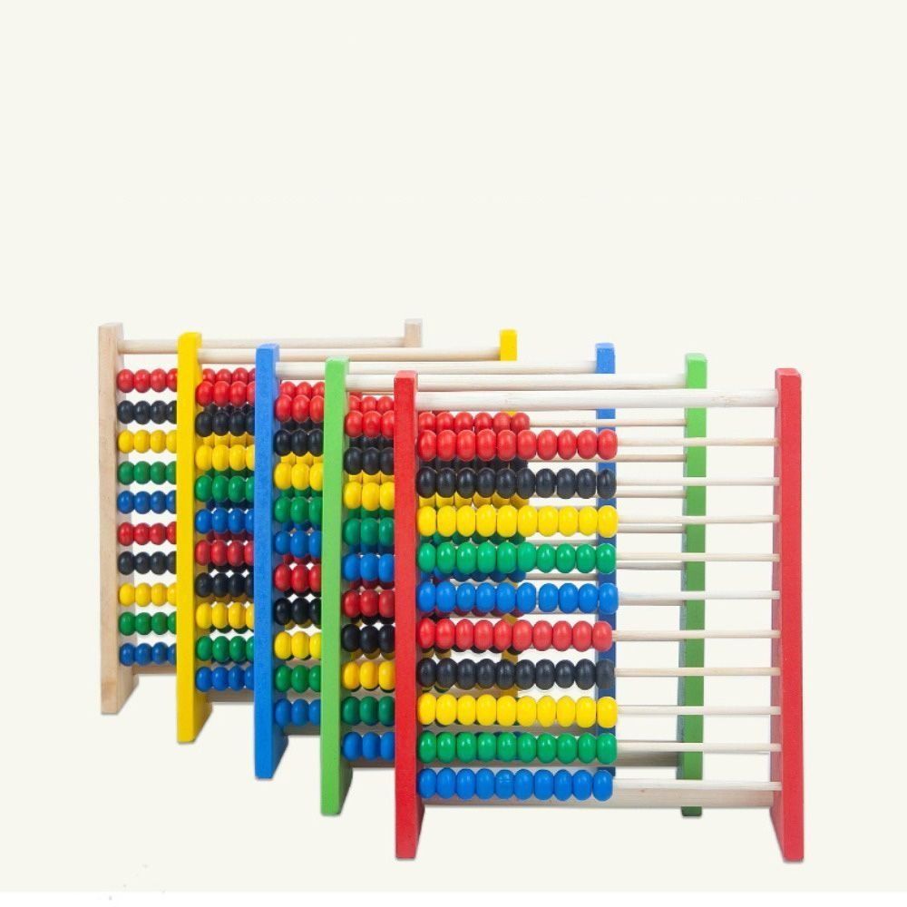 Kids Toys Yellow - Langlebiger Holz-Abakus, Lehrreiches Rechenbrett in Rot,
