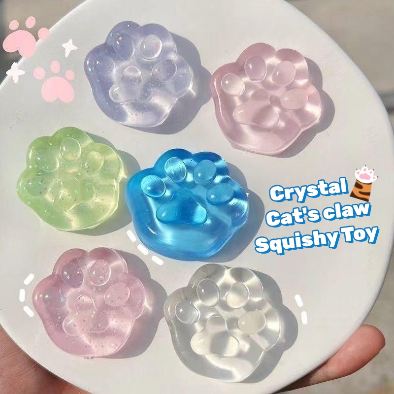 Kids Toys Unique - 3 Stück Kawaii Katzenpfoten-Klebespielzeug, Weiche Realistische