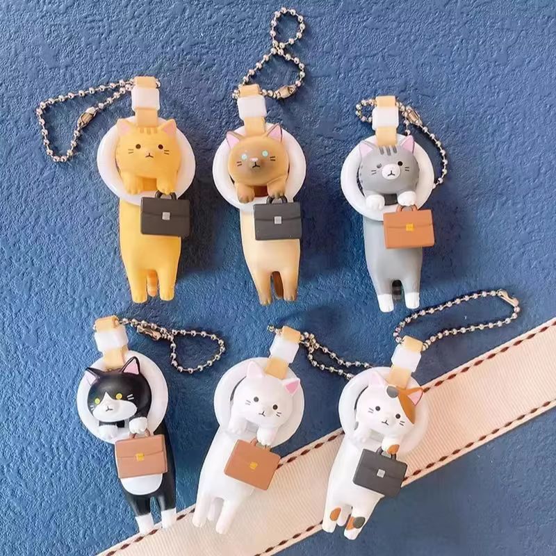 Kids Toys Unique - Kawaii Anime Hängering Pendel-Handtasche Katzen-Actionfigur Schlüsselanhänger