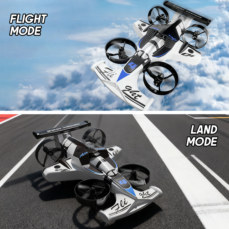 Kids Toys Helicopter - 2in1 Mini Drone Luft-Boden Fliegen Auto