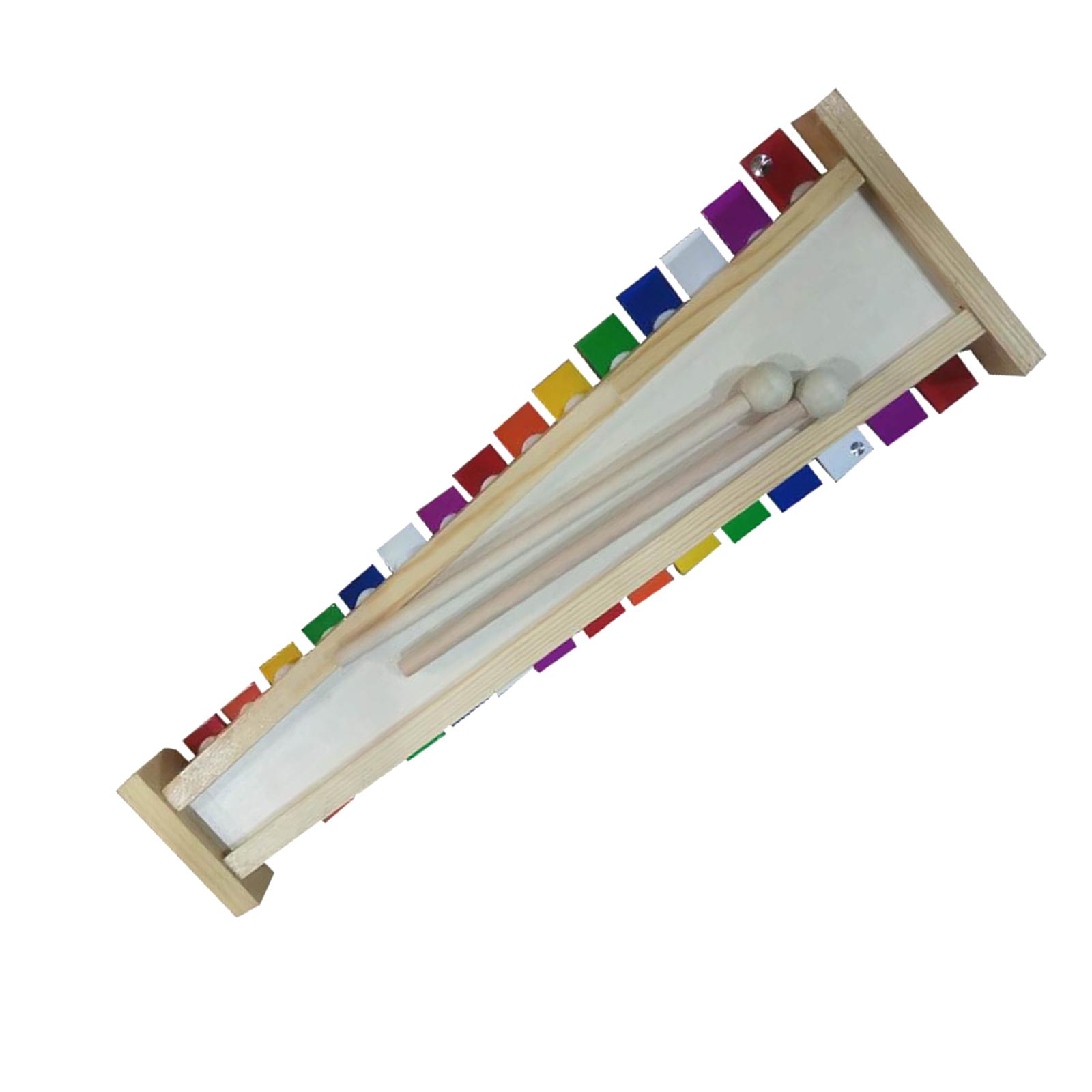 Kids Toys Xylophone - 15-Toniges Xylophon mit Glocken, Handperkussion, Kinder-Xylophon,