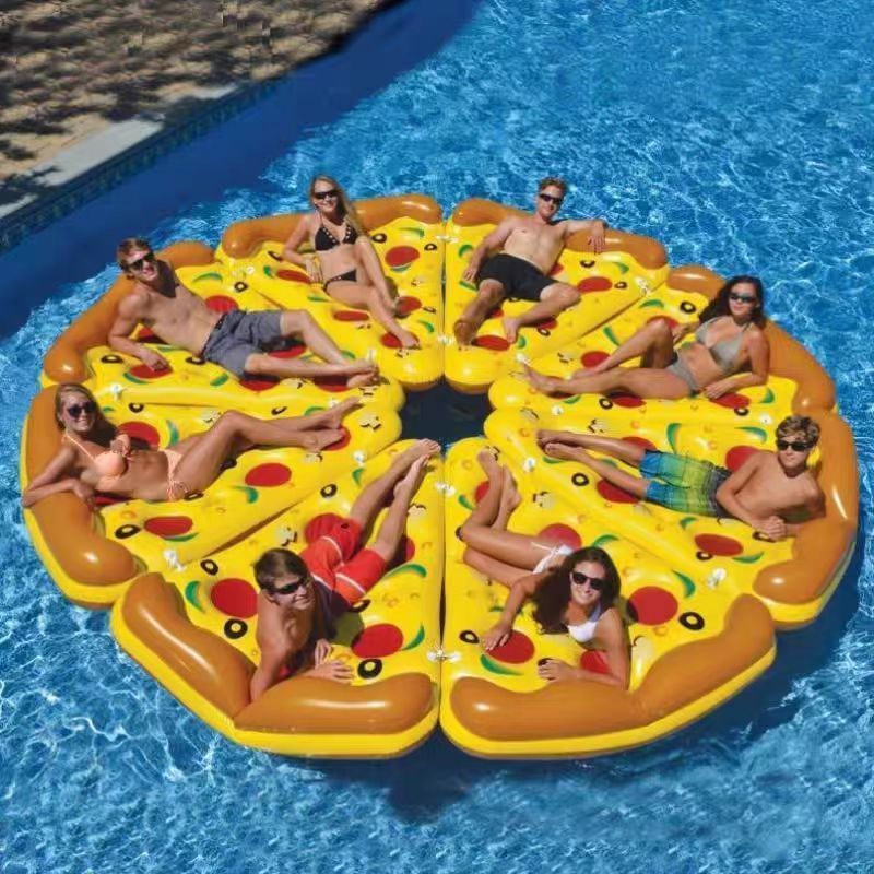 Kids Toys Manufacturers - Premium PVC Pizza-förmiger Pool-Schwimmreifen Langlebiges Aufblasbares