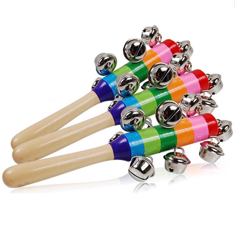 5PCS Holz Jingle Hand Glocken  – Kids Toys Xylophone Bewertung und Preis