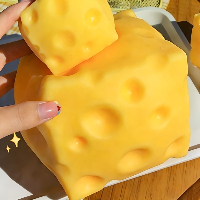 @Dark Yellow Cheese Cube Stres – Kids Toys Yellow Bewertung und Preis